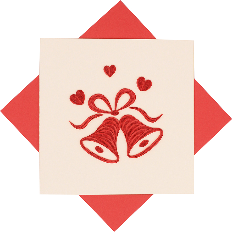 Quilled Wedding Bells Card